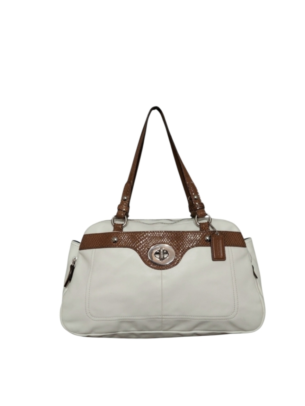 Coach Penelope Leather With Snake Embossed Trim & Turnlock Hardware Gently Loved